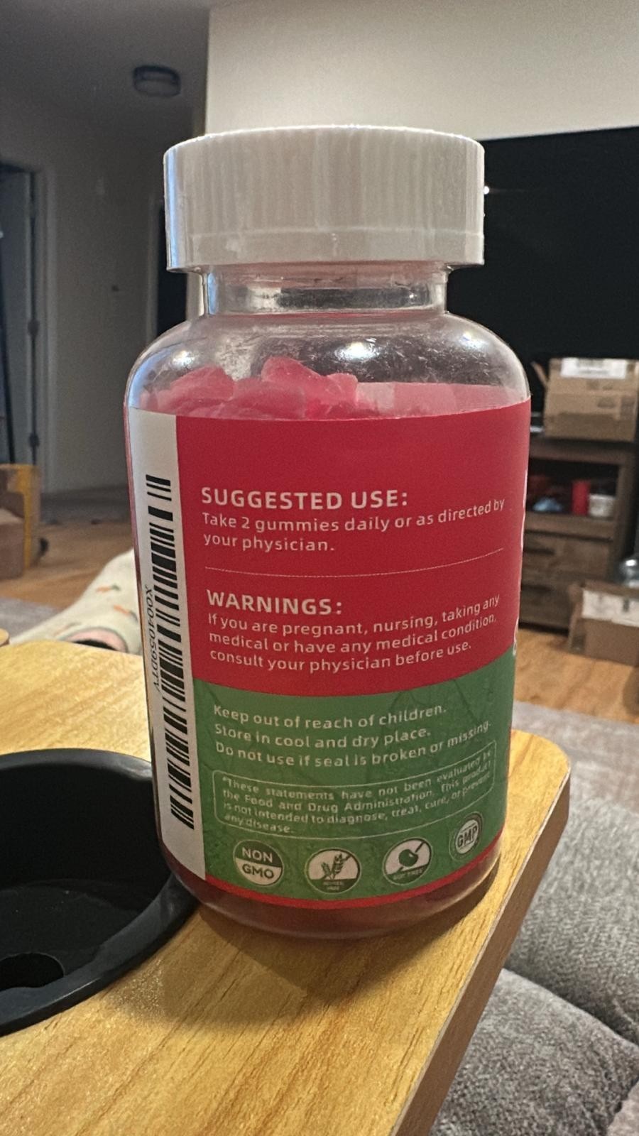 90 CT Magnesium Glycinate Gummies 1000mg -Sugar Free Magnesium Potassium 08/2026