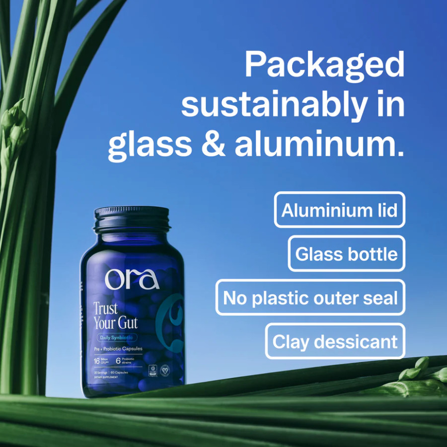 Ora Organic Trust Your Gut – Probiotic + Prebiotic, Digestive & Immune Support