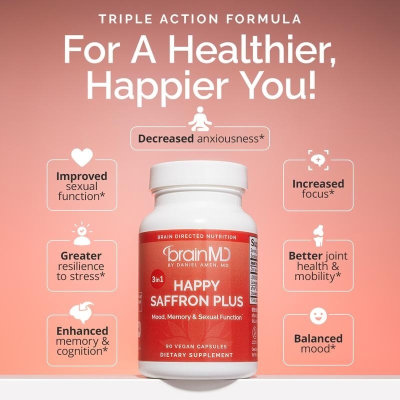 BrainMD – Happy Saffron Plus | #1 for formula a healthier, happier you – Free