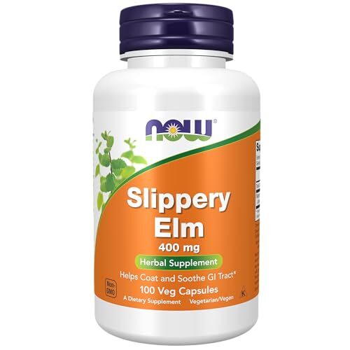 NOW FOODS Slippery Elm 400 mg 100 Veg Capsules