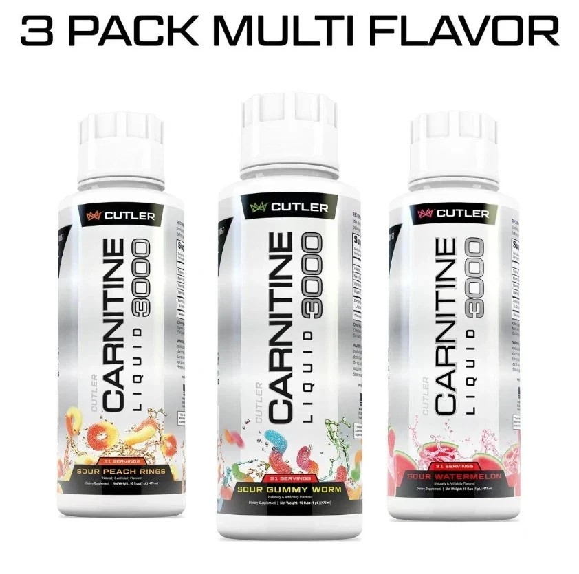 3pcs-Cutler Nutrition Liquid Carnitine 3000mg Energy and Metabolism