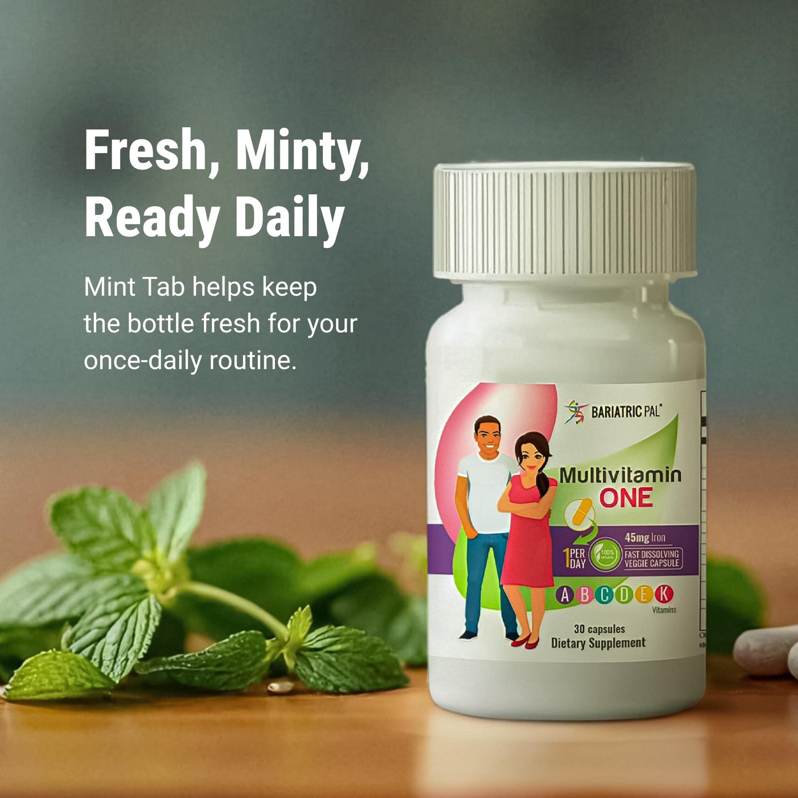 BariatricPal Multivitamin ONE 1 per Day! Bariatric 90 Count (Pack of 1), Red