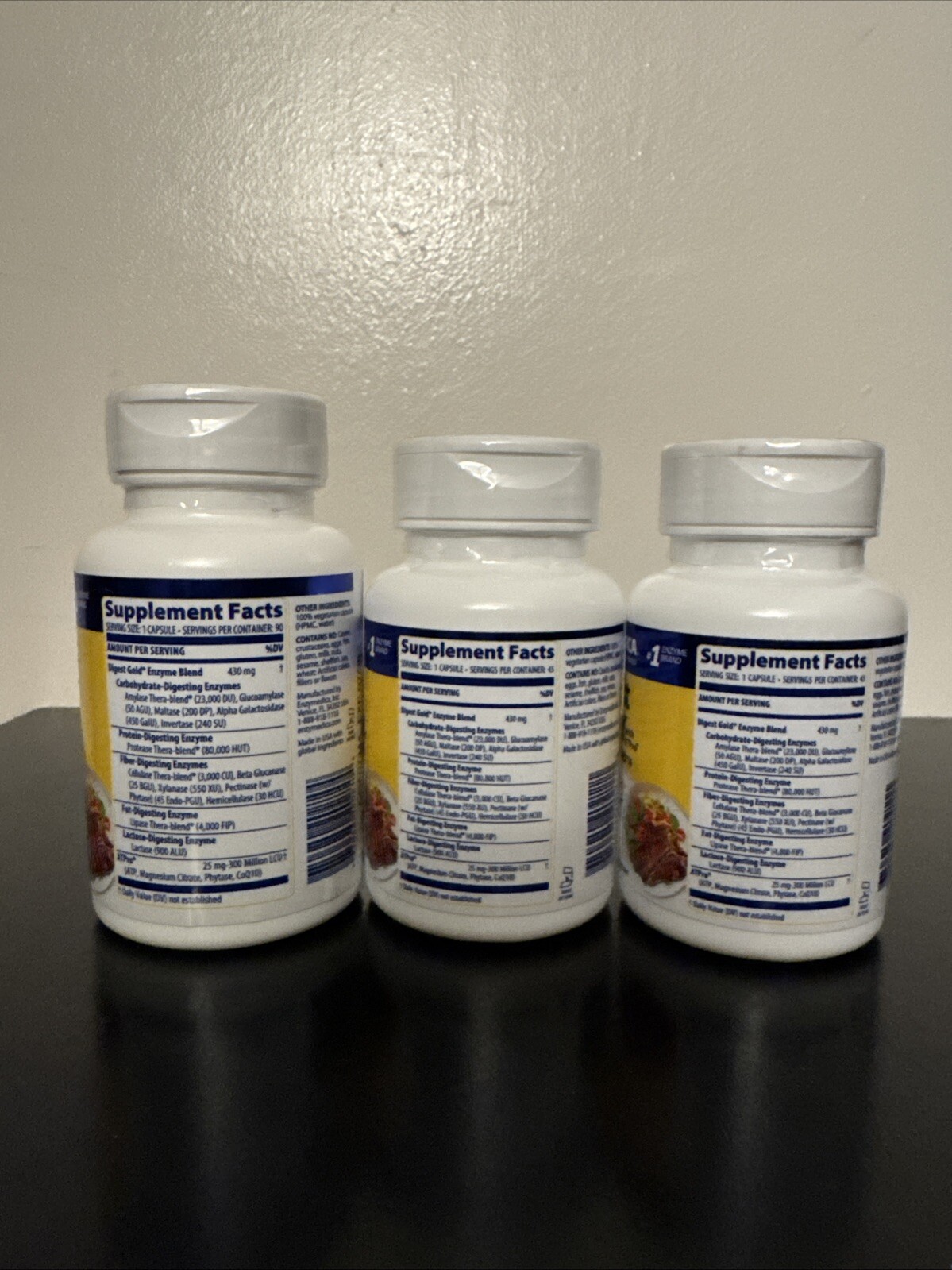 Enzymedica Digest Gold 2 Pack of ATPro Optimal Digestive Support 180 Capsules