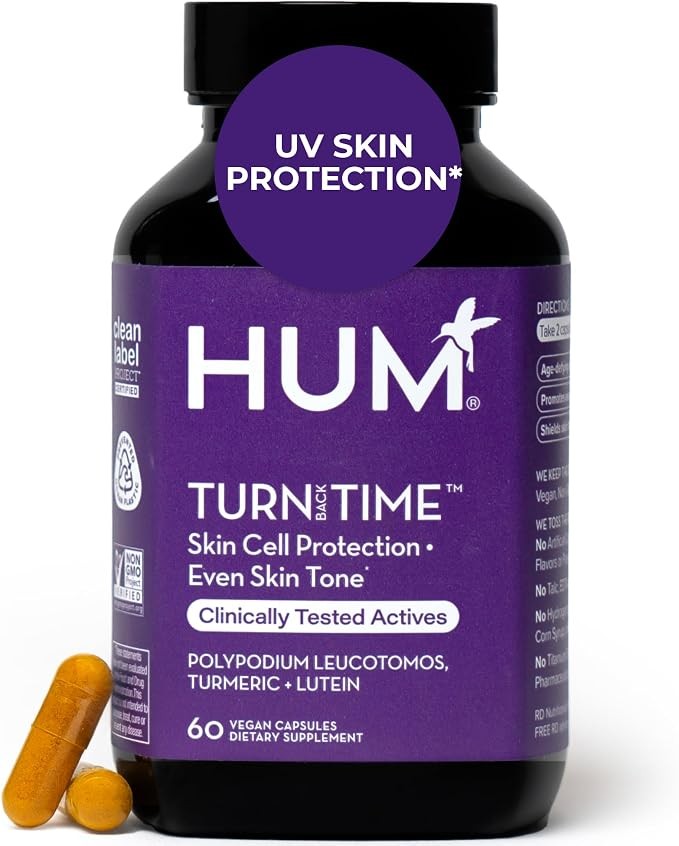 HUM Turn Back Time Anti Aging Skin Support SupplementCapsules Daily Formula 100g