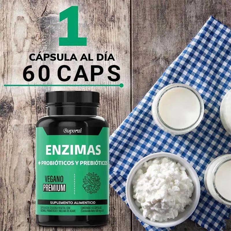 Enzymes +Probiotics and Prebiotics 60pcs,Promote Digestion & Absorption,Vitality
