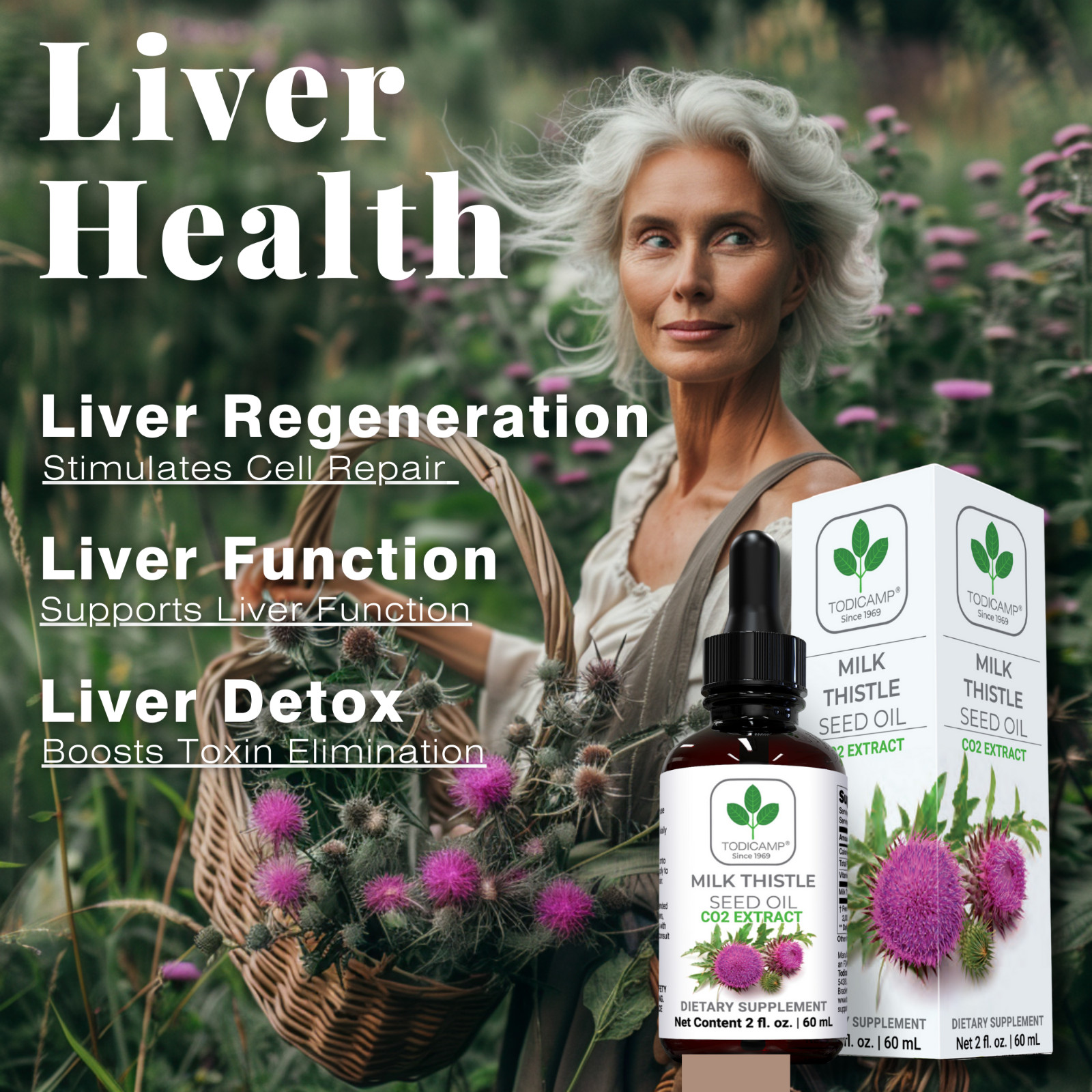 Organic Milk Thistle Seed Oil by TODIC – 100% Cold Pressed Milk Thistle Oil