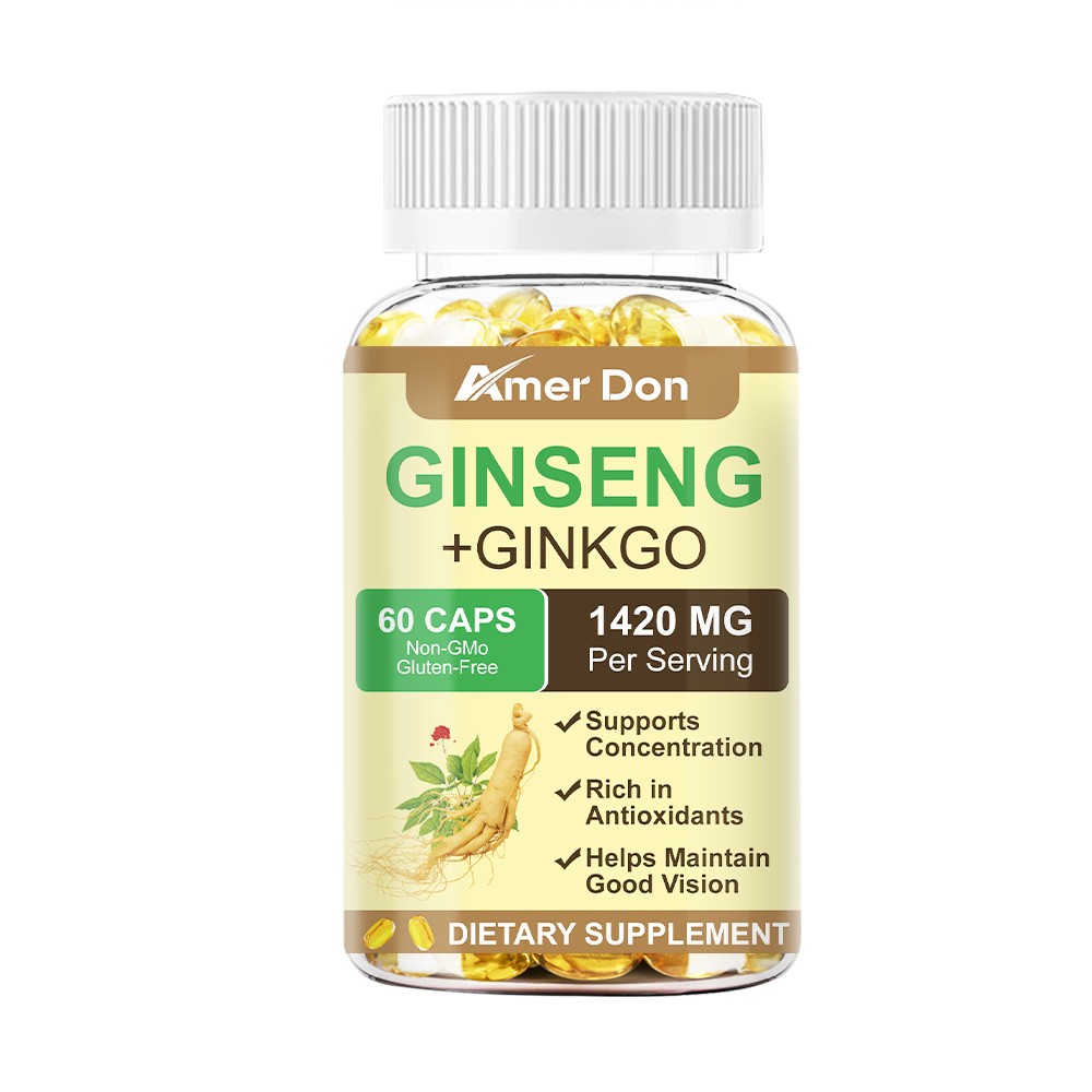 Ginkgo Biloba + Panax Ginseng Memory & Focus Supports Healthy Blood Circulation