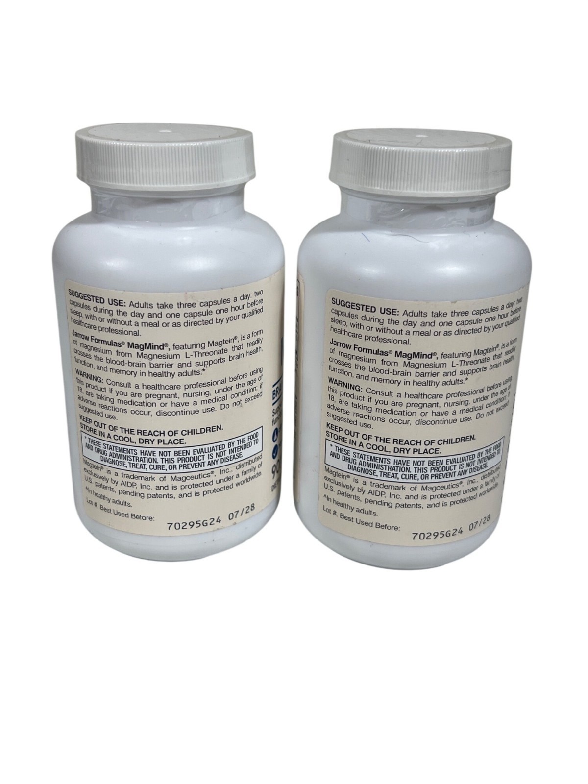 Jarrow Formulas Magmind Vitamin | 144 Mg | 90 Veg Caps (Lot of 2)