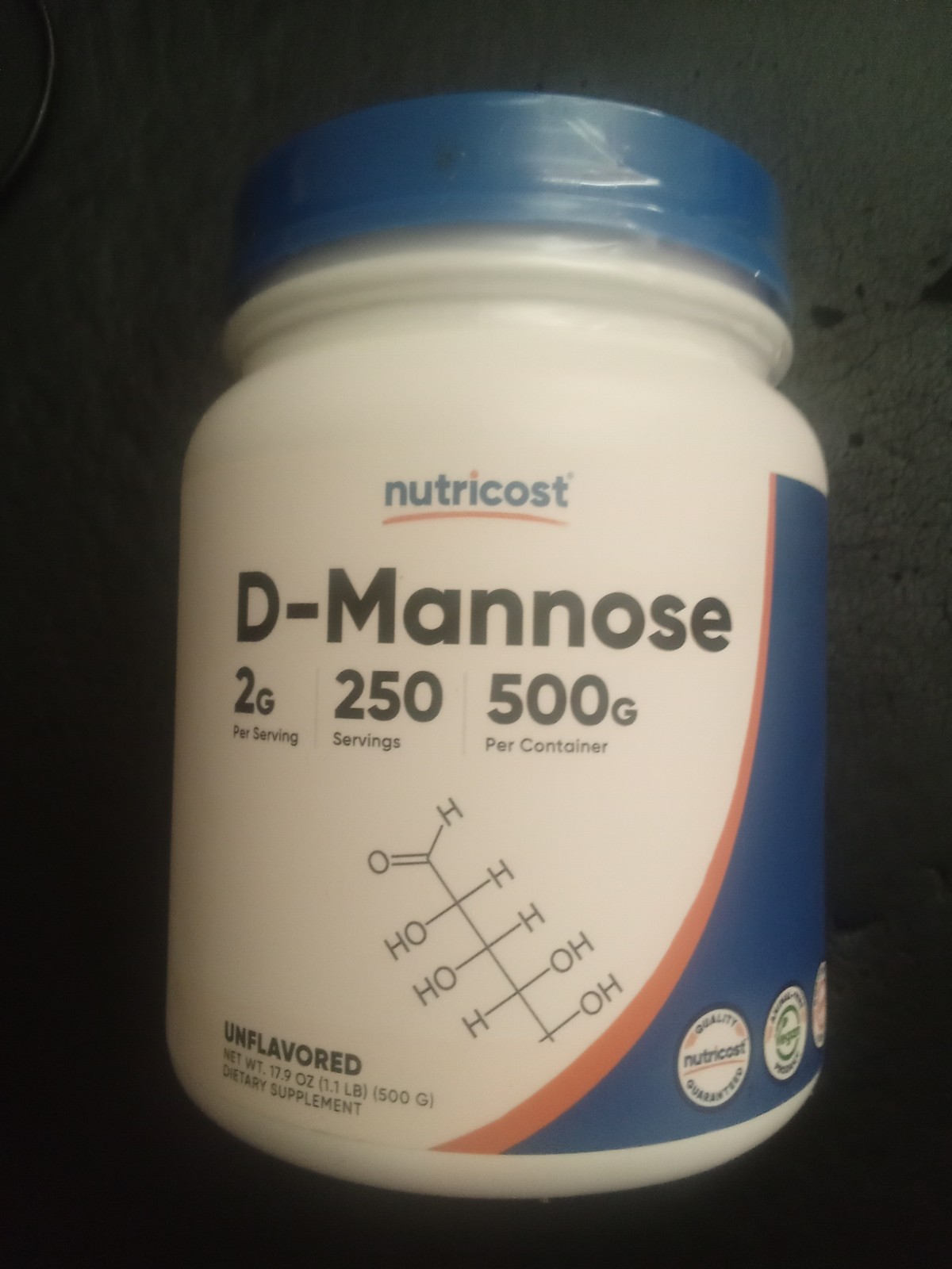 Nutricost D-Mannose Powder 500 GMS, 2g Serving, Non-GMO, Gluten Free