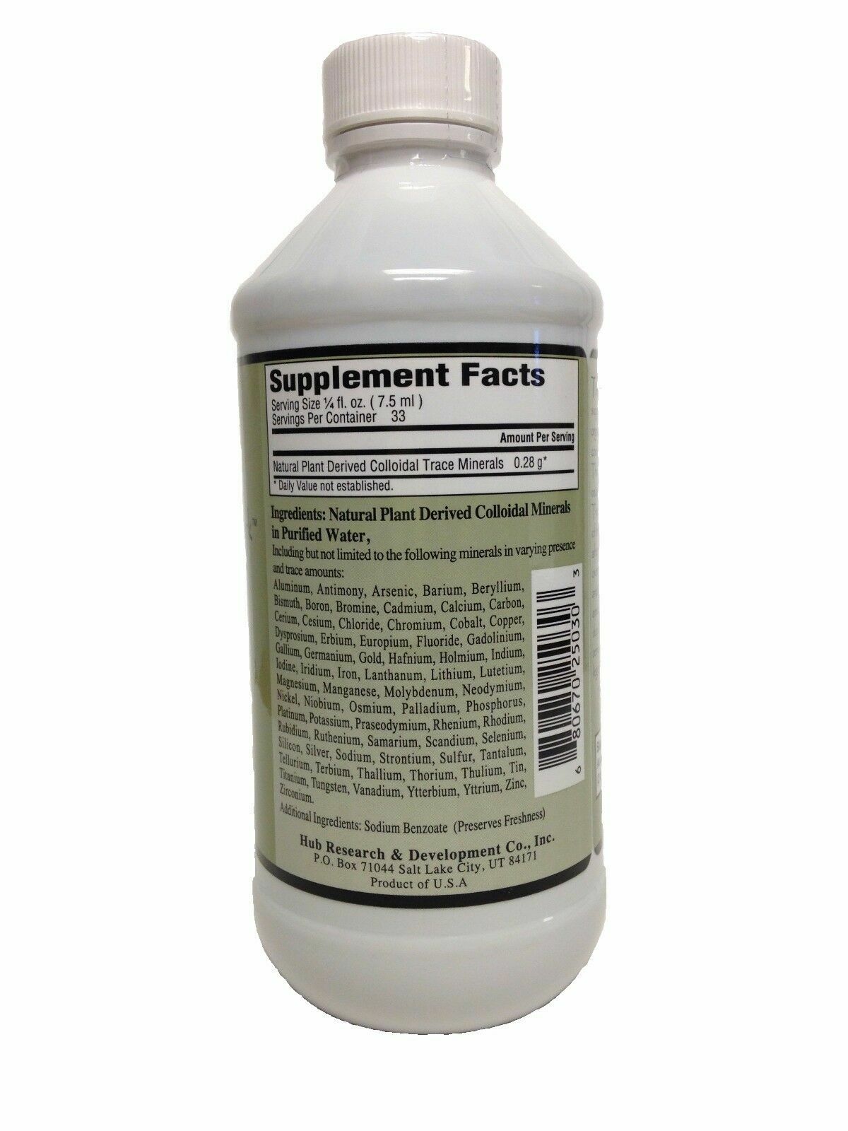 Plant Derived Liquid Colloidal Minerals Thomas Jefferson Clark “Original”
