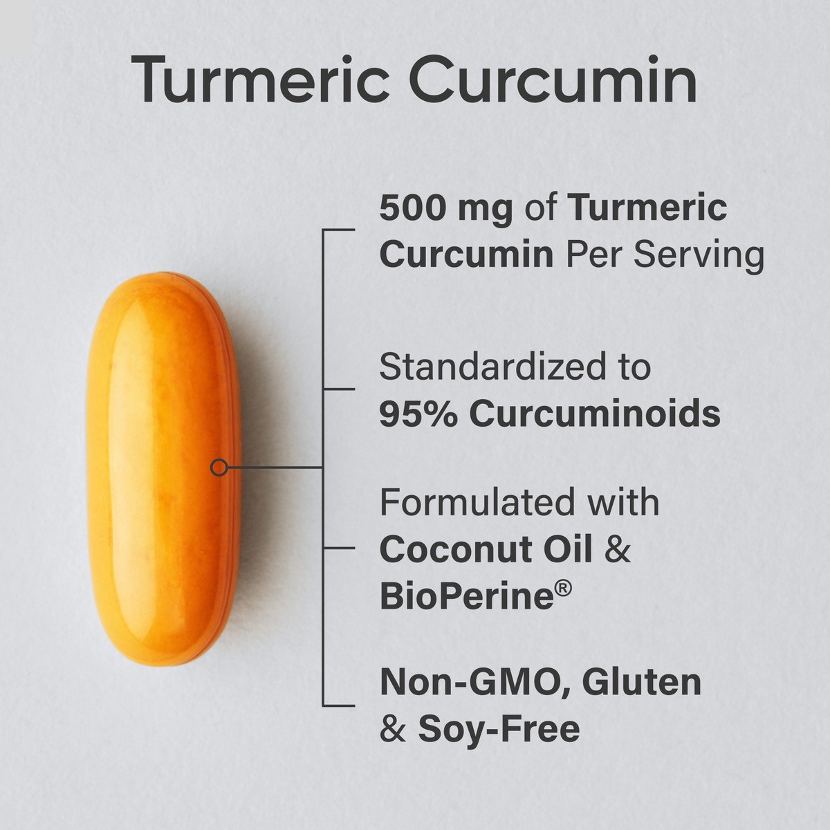 Turmeric Curcumin C3 Complex 500mg + Black Pepper + Coconut Oil (120 softgels)