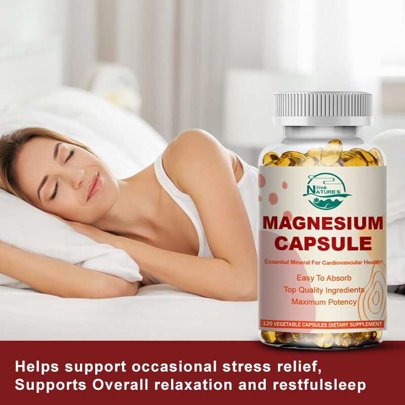 Magnesium Glycinate Capsules 500mg Per Serving-Highest Potency 120/240/480 Pills