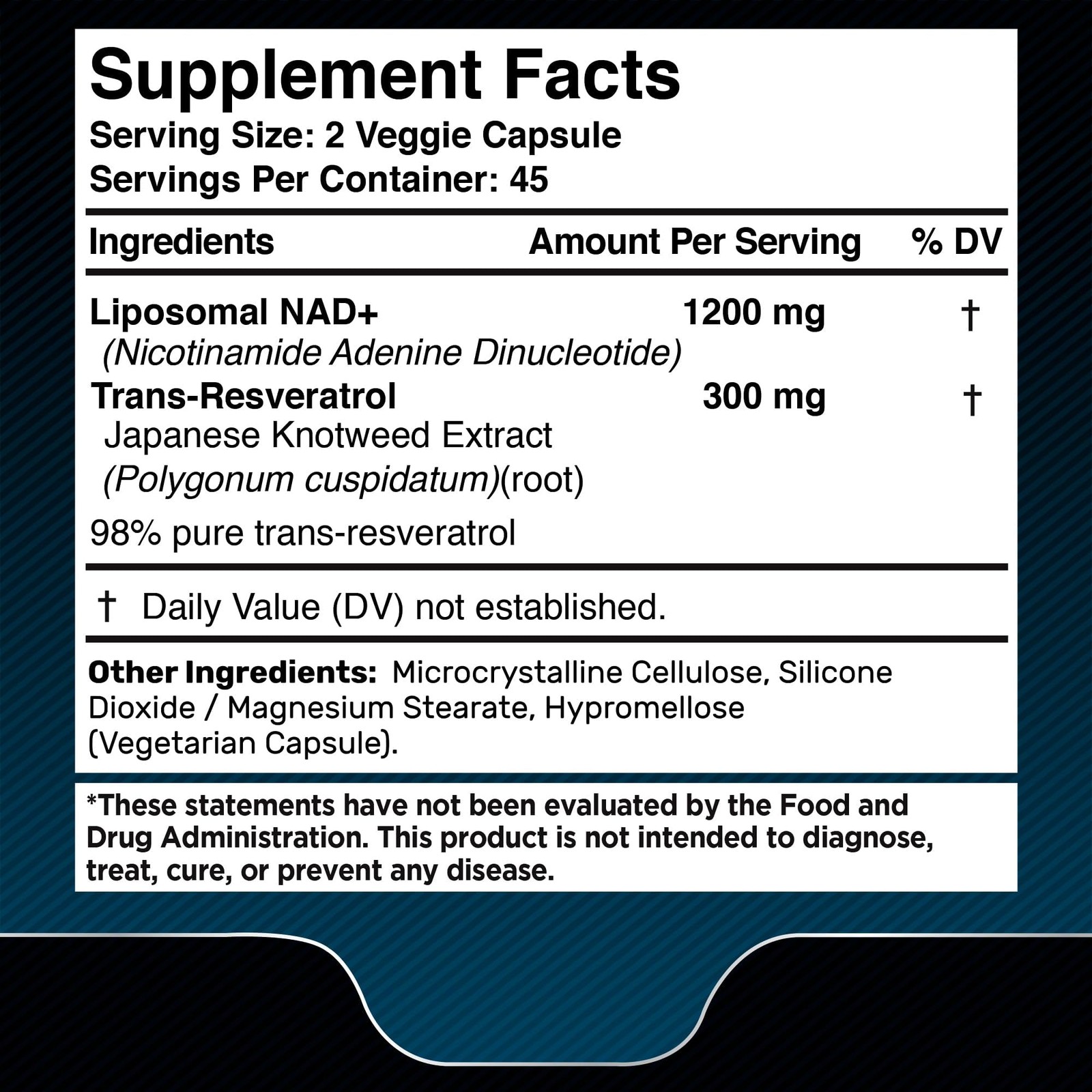 Liposomal NAD Supplement, 1500mg – USA Made, NAD Resveratrol Supplement for W…
