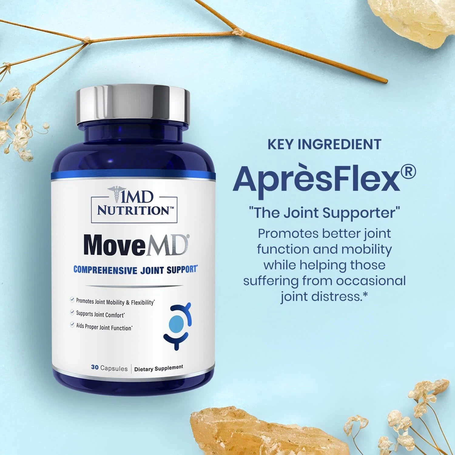 1MD Nutrition MoveMD – Health Supplement for Joint 30 Count (Pack of 1)