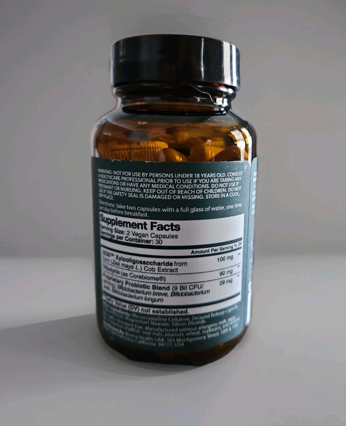 Bioma Probiotics Dietary Supplement 60 Capsules Supports Digestive & Gut Health