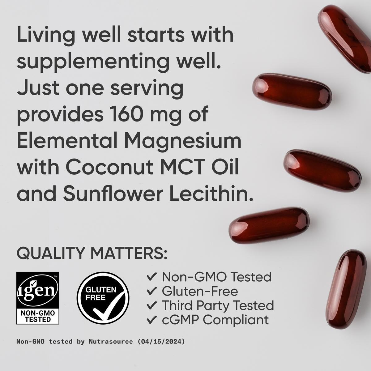 Magnesium Glycinate 160mg (120 softgels)