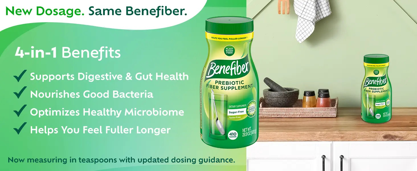 2-Pack Benefiber Fiber Supplement Powder, 410 Teaspoons