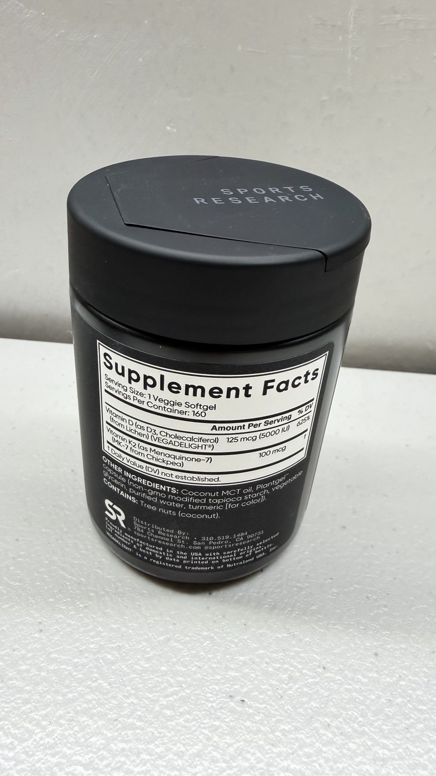 Sports Research D3 + K2, 160 Veggie Softgels
