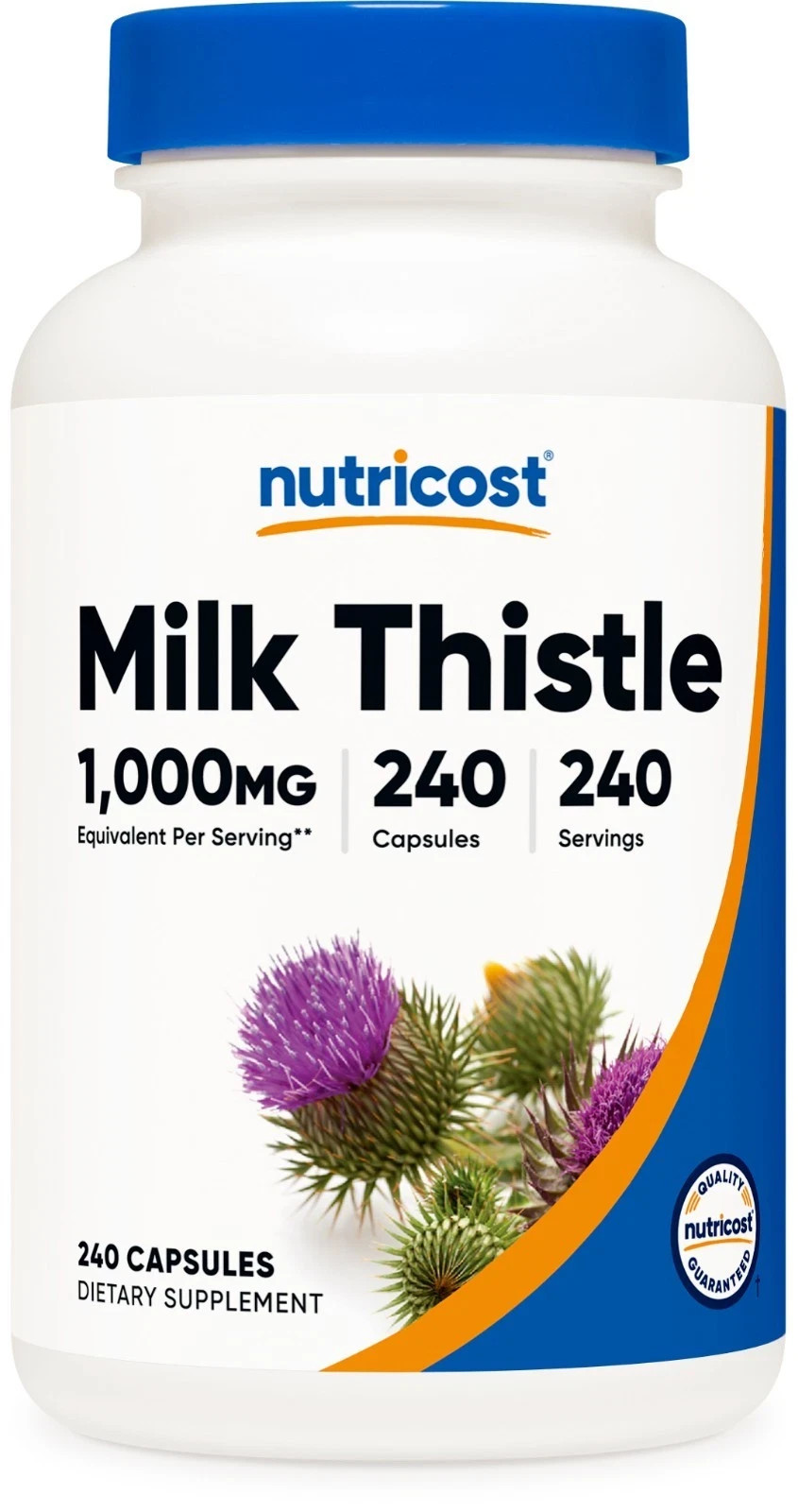 Nutricost Milk Thistle Extract 240 Capsules Vegan GMO Free Gluten Free