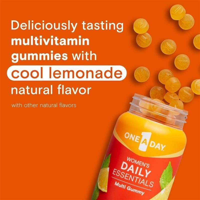 One A Day Women’s Daily Essentials Multivitamin 120 Count (Pack of 1), Lemonade