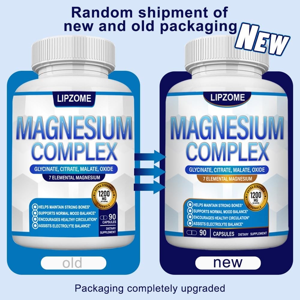 Magnesium Complex Supplement 1200mg – Advanced 7-in-1 Magnesium Blend – Glycinat