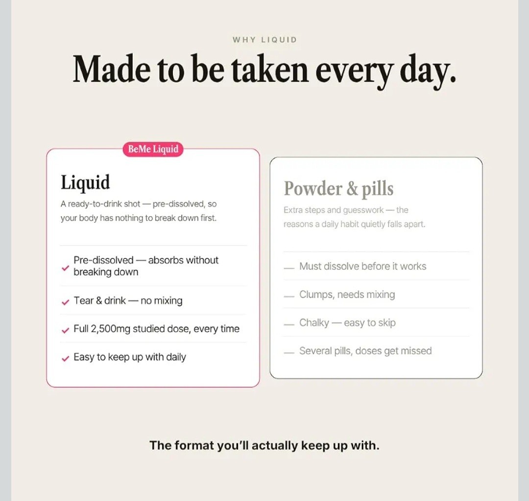 BeMe Liquid Collagen Peptides for Hair Skin & Nails – Clinically Proven Premi…