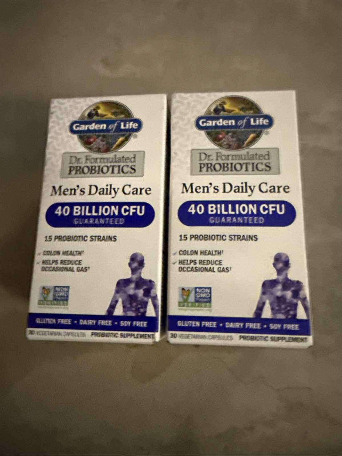 2 Garden of Life Men’s Daily Care 40 Billion CFU 30 Capsules; Exp. 04/27 & 08/27