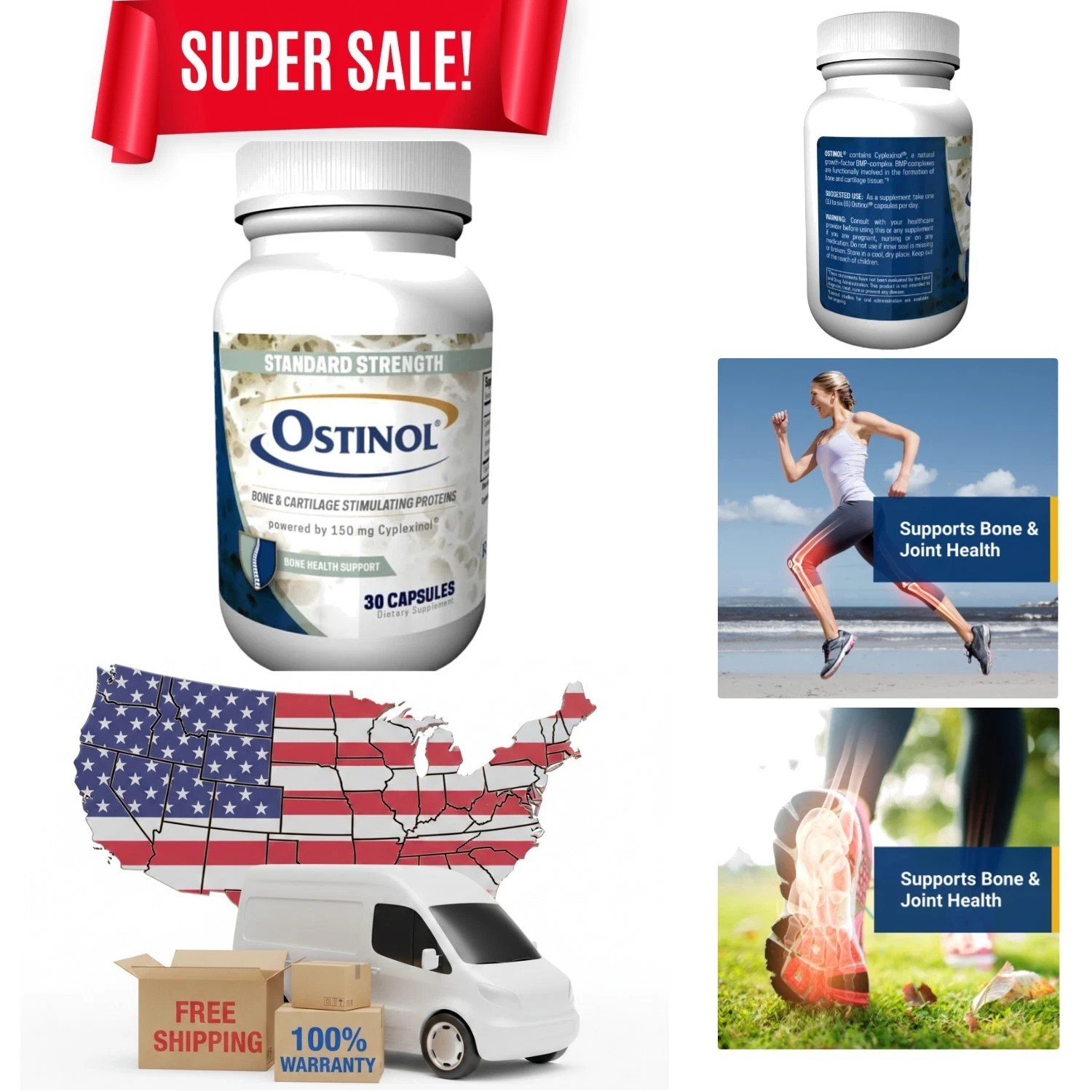 Ostinol Standard 150mg. Bone & Joint Supplement. Stem Cell Activation Certifi…