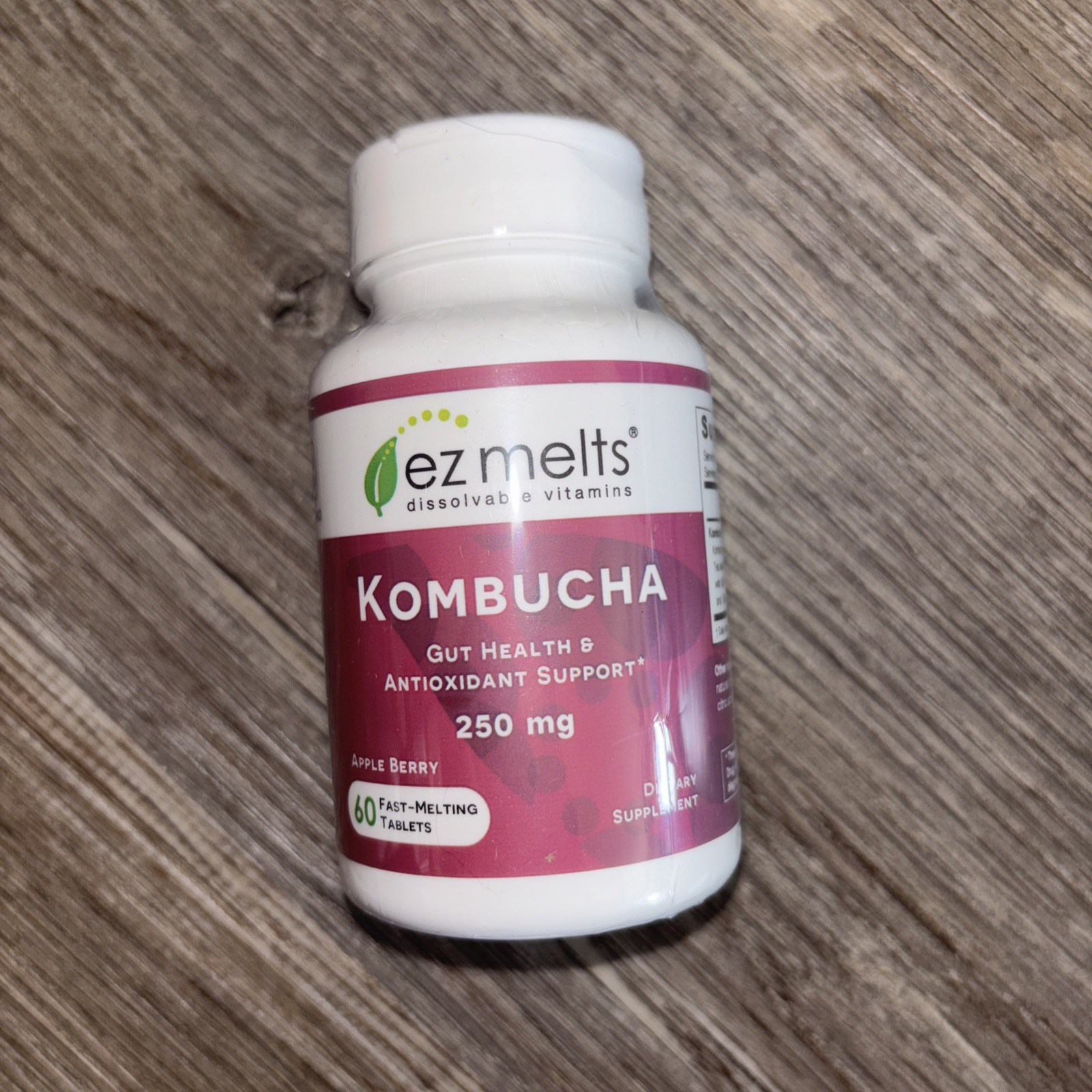 EZ Melts Dissolvable Sugar-Free Kombucha Tablets EXP 01/2028 – Brand New