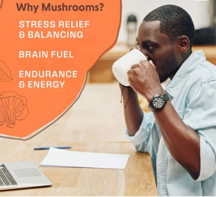 Shroomology™ Full Spectrum Mushroom Coffee Dark Roast 5 Oz Non GMO, Vegan & GF