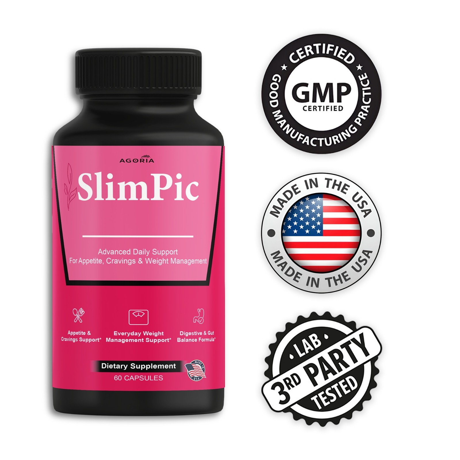 (6 Pack) Slimpic Advanced Energy & Fitness Formula VItamin Slim Pic Capsules