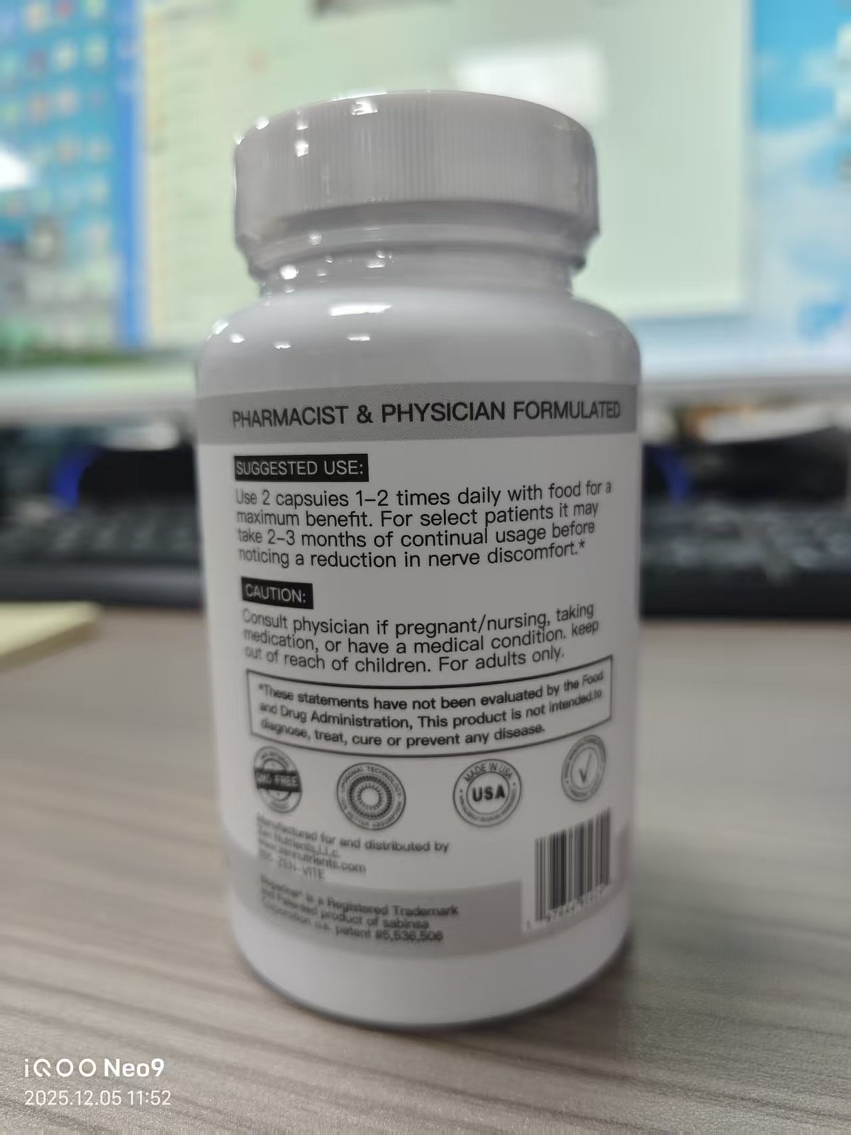 R-ALA Neurazenx with ~ ~ 1200mg Matrix 120 Free ~ Fresh Exp. Capsules delivery