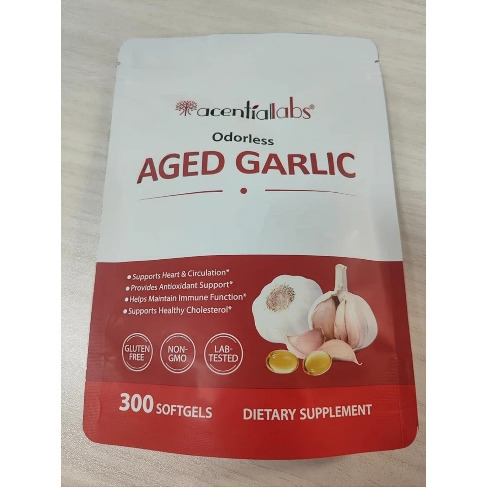 Odorless Garlic 7500Mg per Servings, 300 Softgels | 2 Years Aged Garlic Extra…
