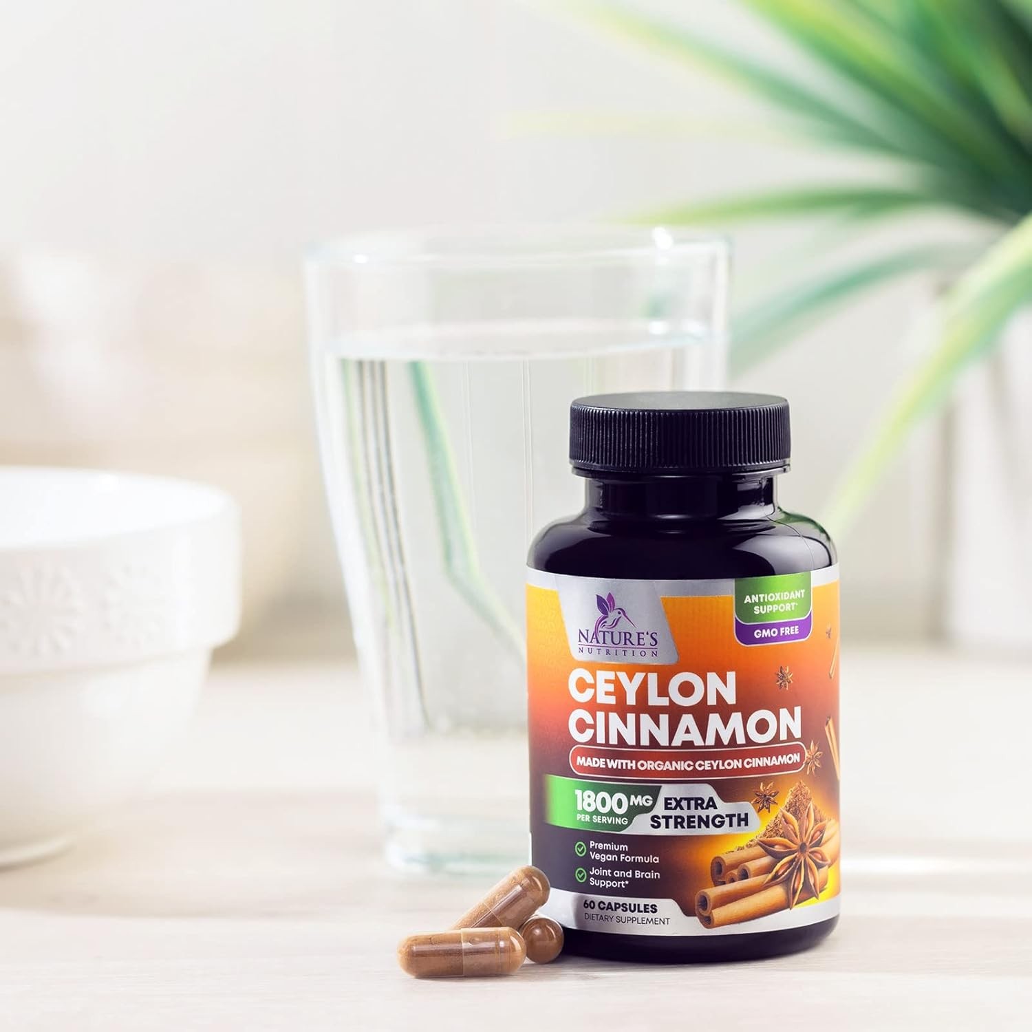 Organic Ceylon Cinnamon Supplement 1800Mg – Certified Organic Ceylon Cinnamon Po