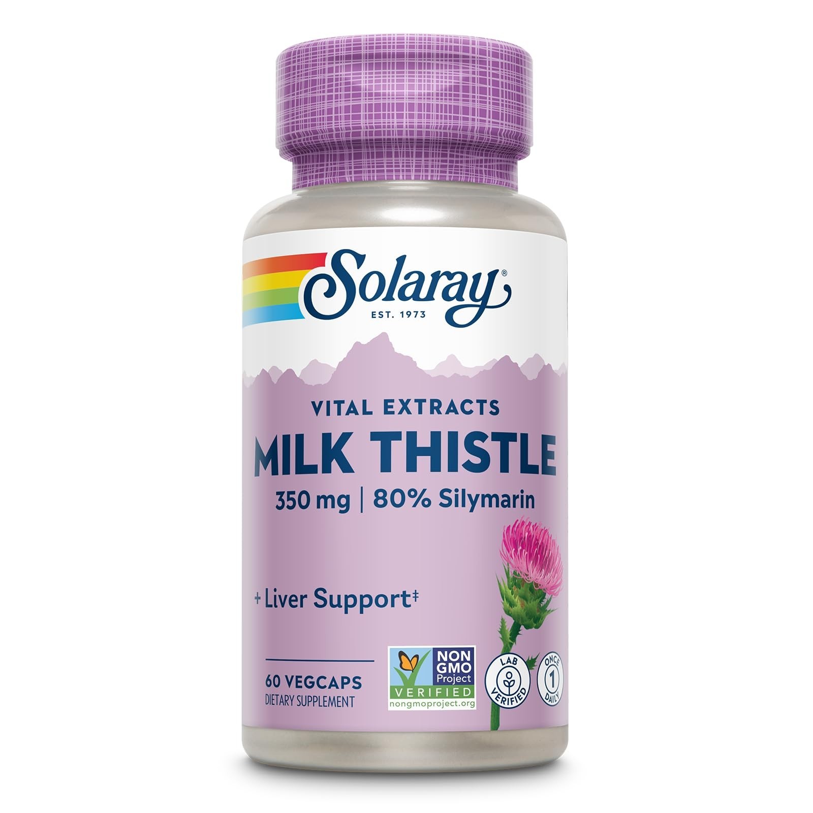 Milk Thistle Seed Extract 350mg – 80% Silymarin, Vegan Liver Support, 60 VegCaps
