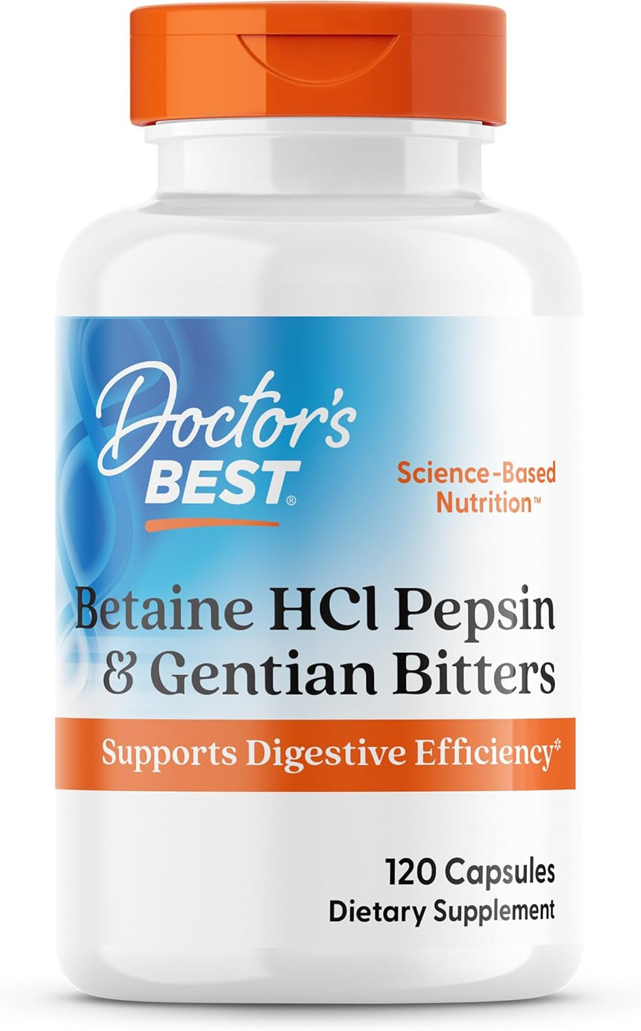Betaine HCI Pepsin & Gentian Bitters, Digestive Enzymes for Protein Breakdown &