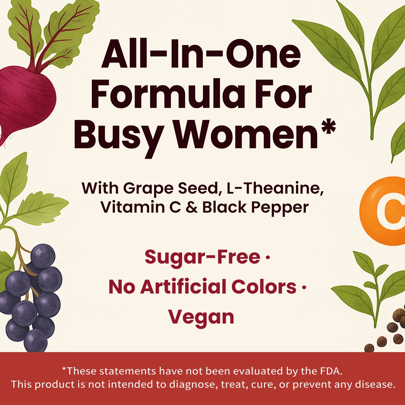 1-5X Beet Root 60 Gummies Capsules for Circulation & Natural Energy Boost