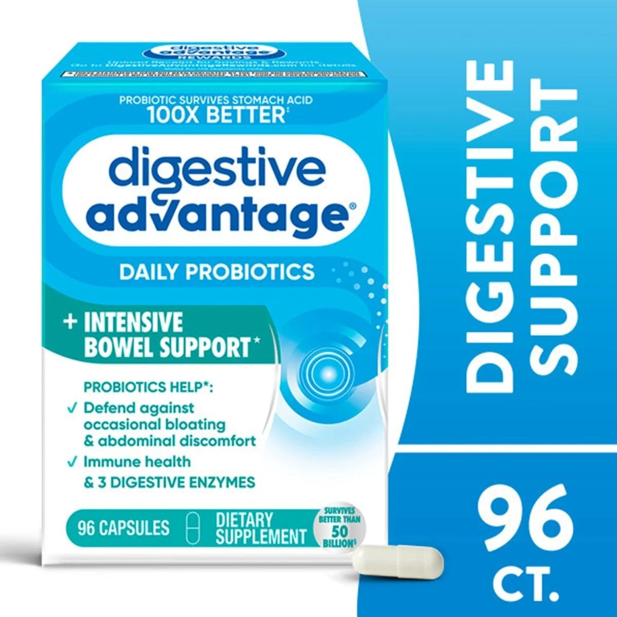 Digestive Advantage IBS Probiotics for Digestive Health & Intensive Bowel Sup…