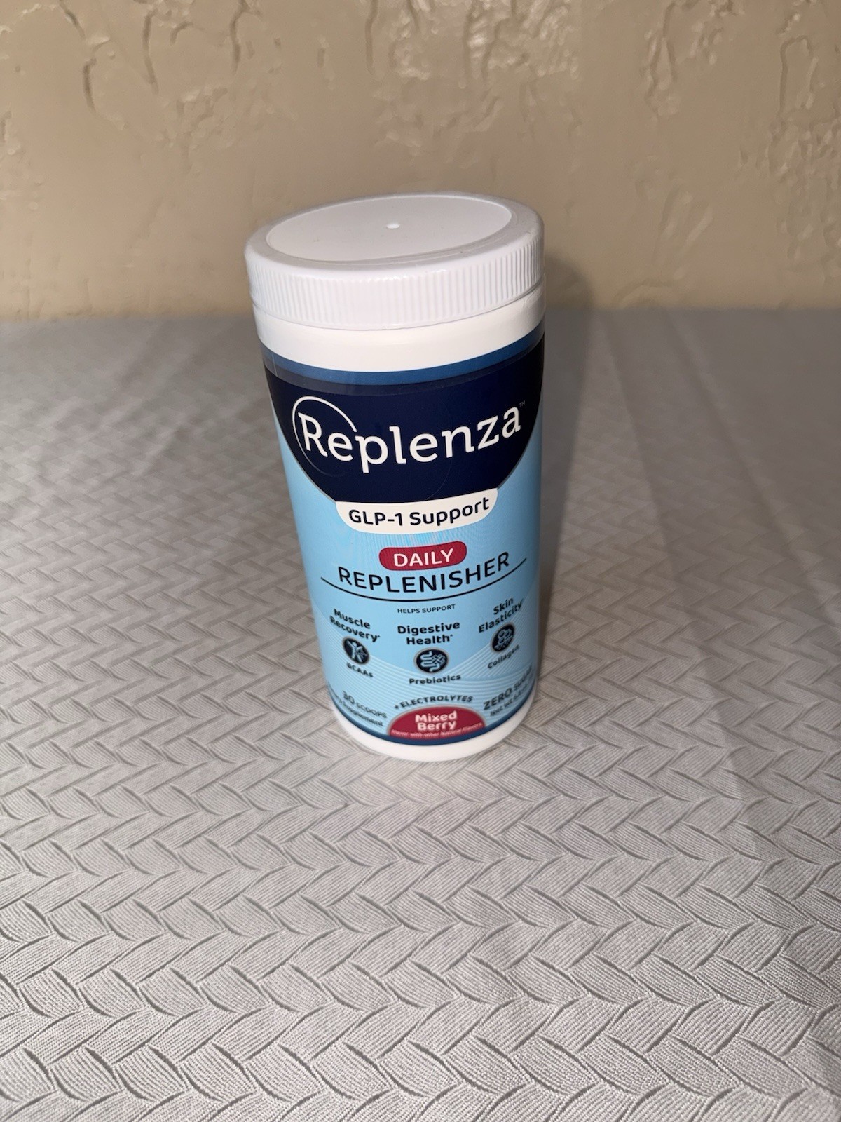 Replenza GLP-1 Support Mixed Berry 6.8oz 30 Scoops- Exp: 10/2026