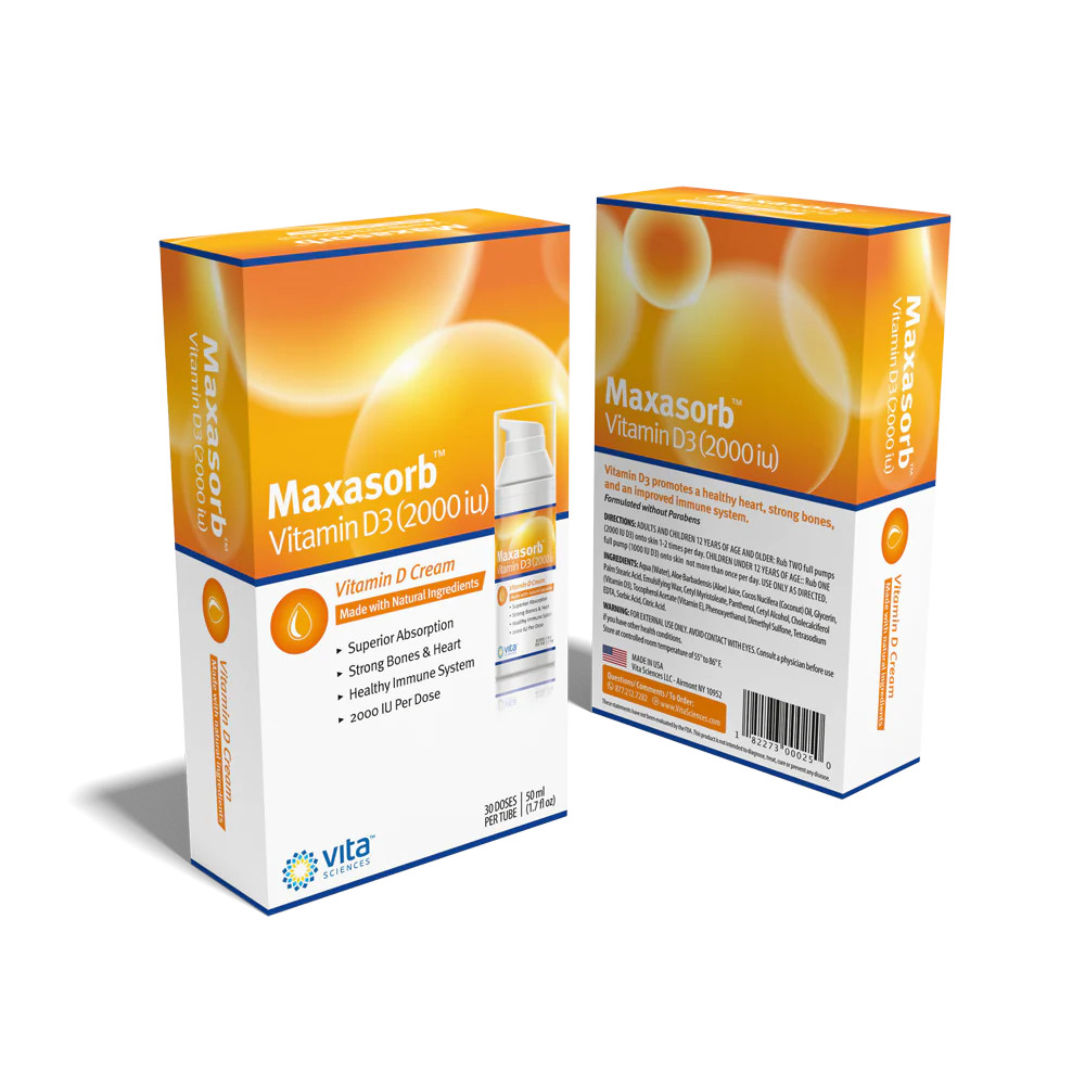 Maxasorb D3 Cream – Vitamin D3 Transdermal Cream 2000 IU