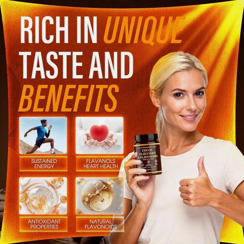 High Flavanol Energy Powder Flavonoids Supplements Cocoa Boost 1200mg UK