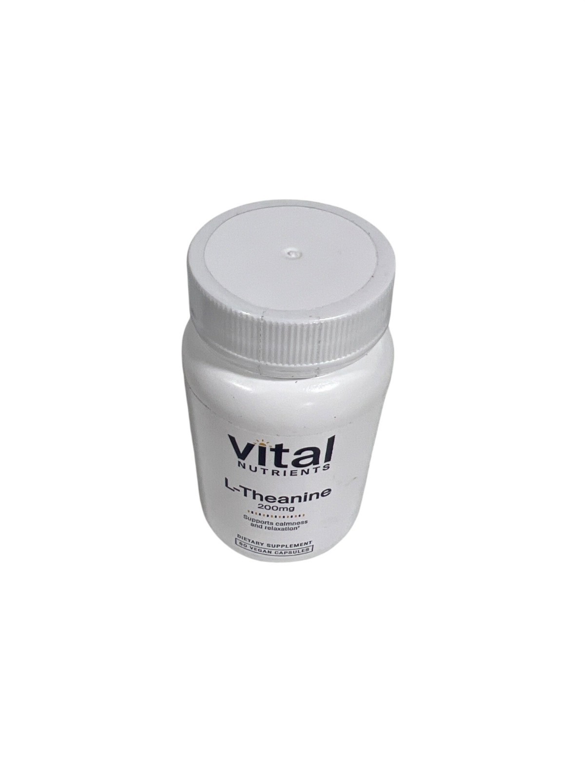 Vital Nutrients L-Theanine 200mg – 60 Capsules Exp 04/27