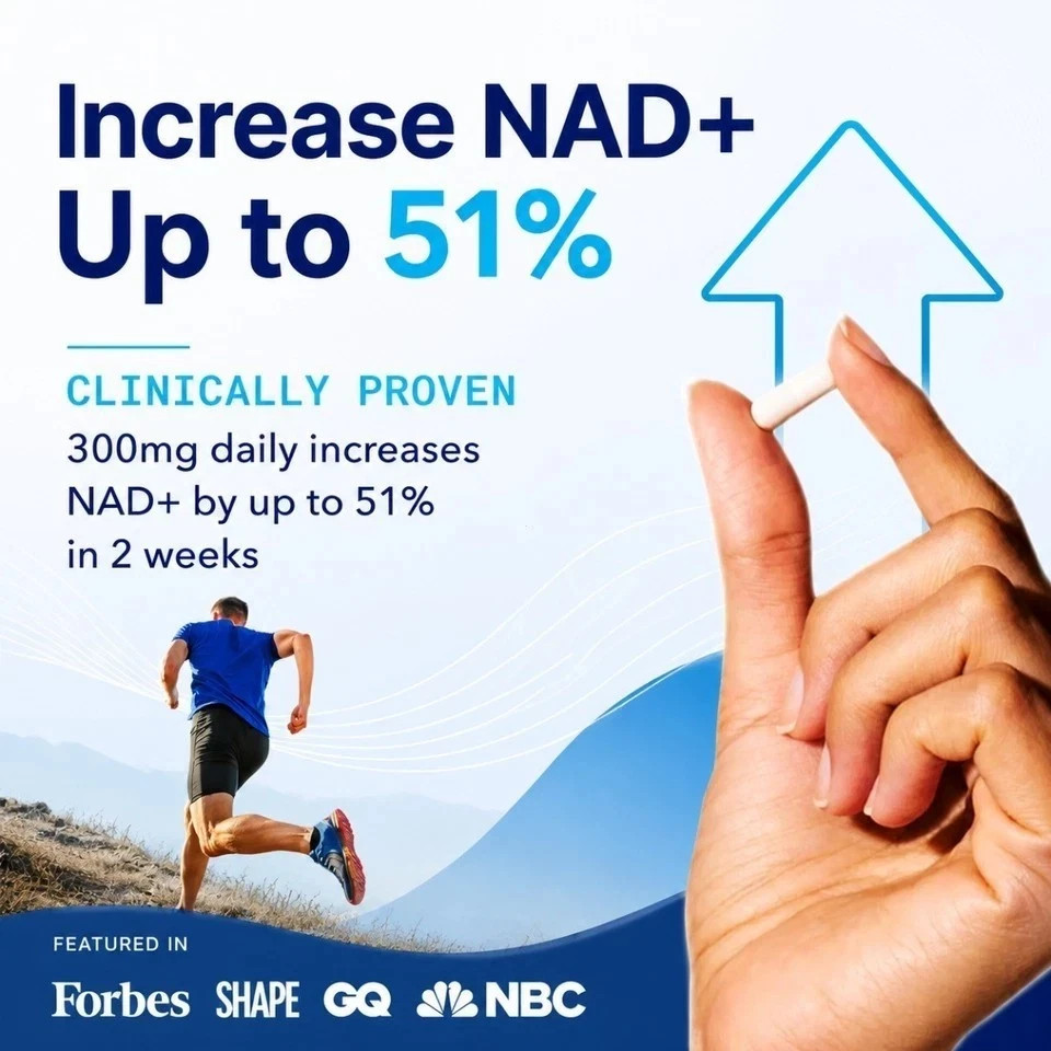 300mg NAD+ Booster: Patented Nicotinamide Riboside for Cellular Energy, Healthy