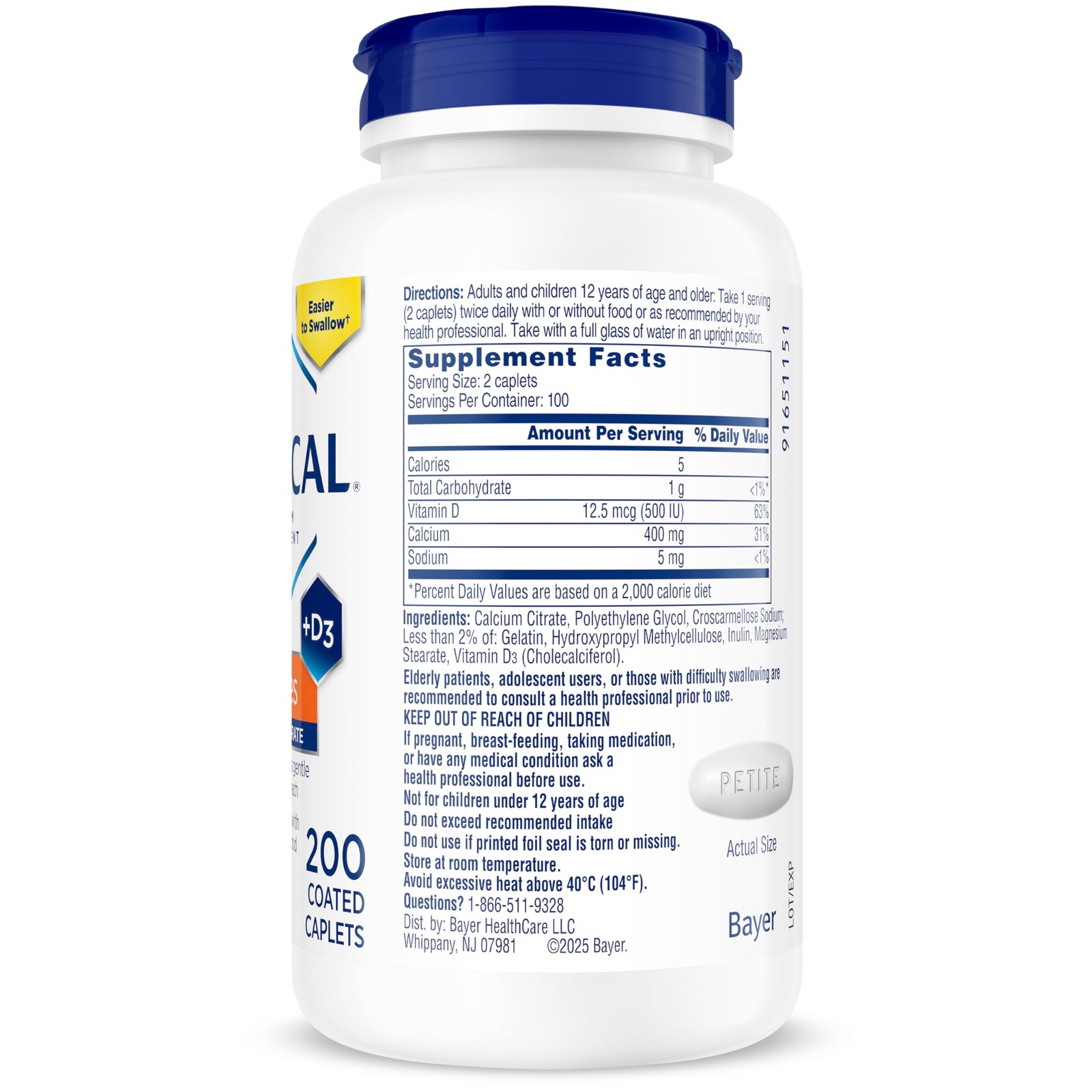 Citracal Slow Release- Calcium 1200 mg with Vitamin D3, Magnesium, Calcium…