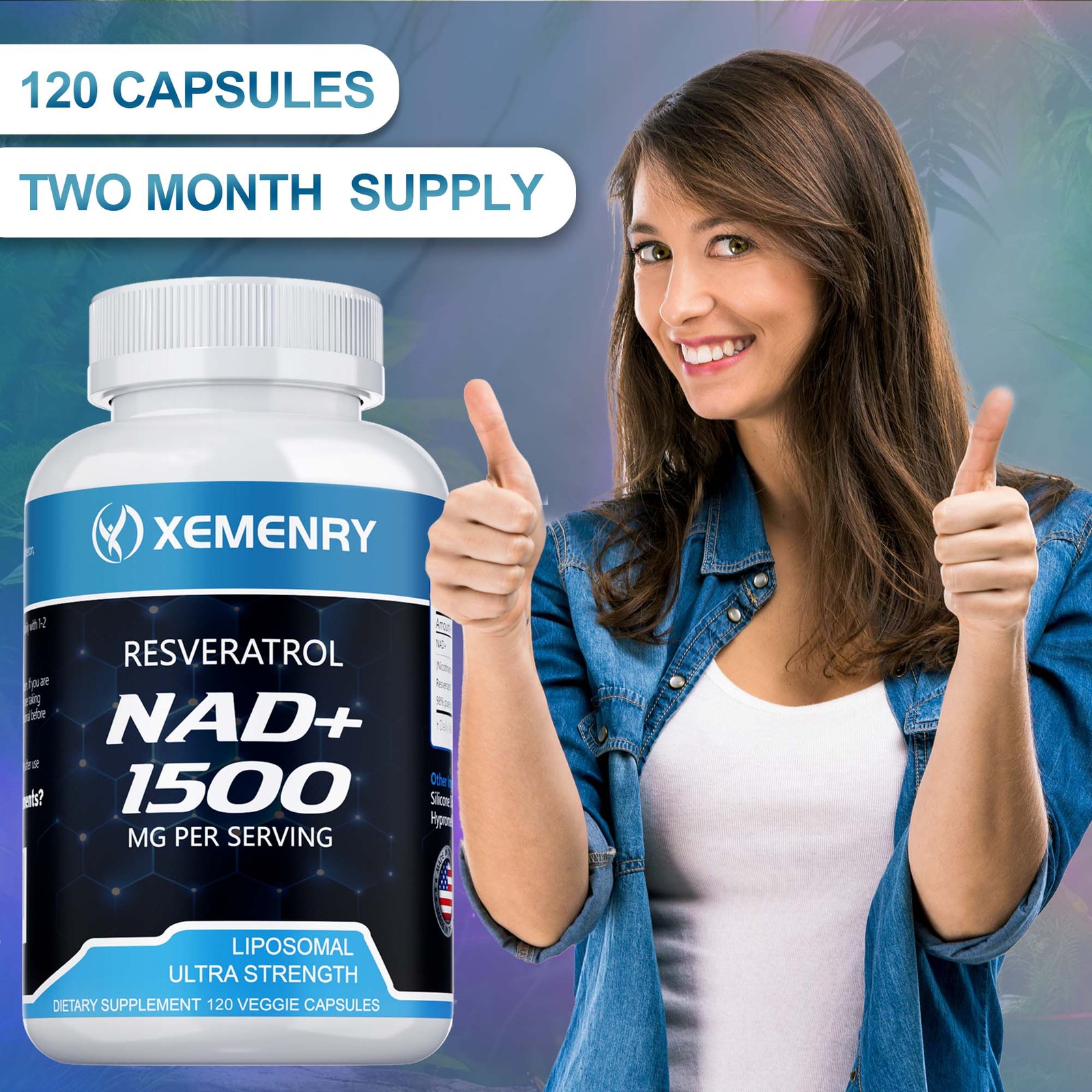 120pcs NAD+ – DNA Repair, Energy Production, Cellular Metabolism – Resveratrol