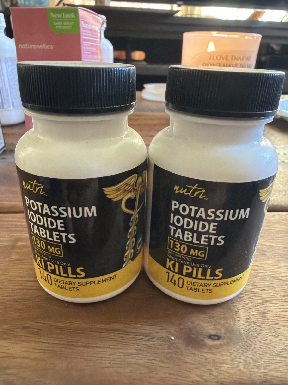 2 Pack Nutri Potassium +Iodide Tabs 130 Mg 140 Tablets Each Exp 1/2035