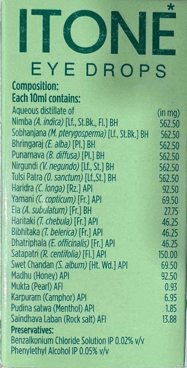 ITONE Herbal Eye Drops Ayurvedic Eye Wash Antiseptic Buy 2 Get 1 Free