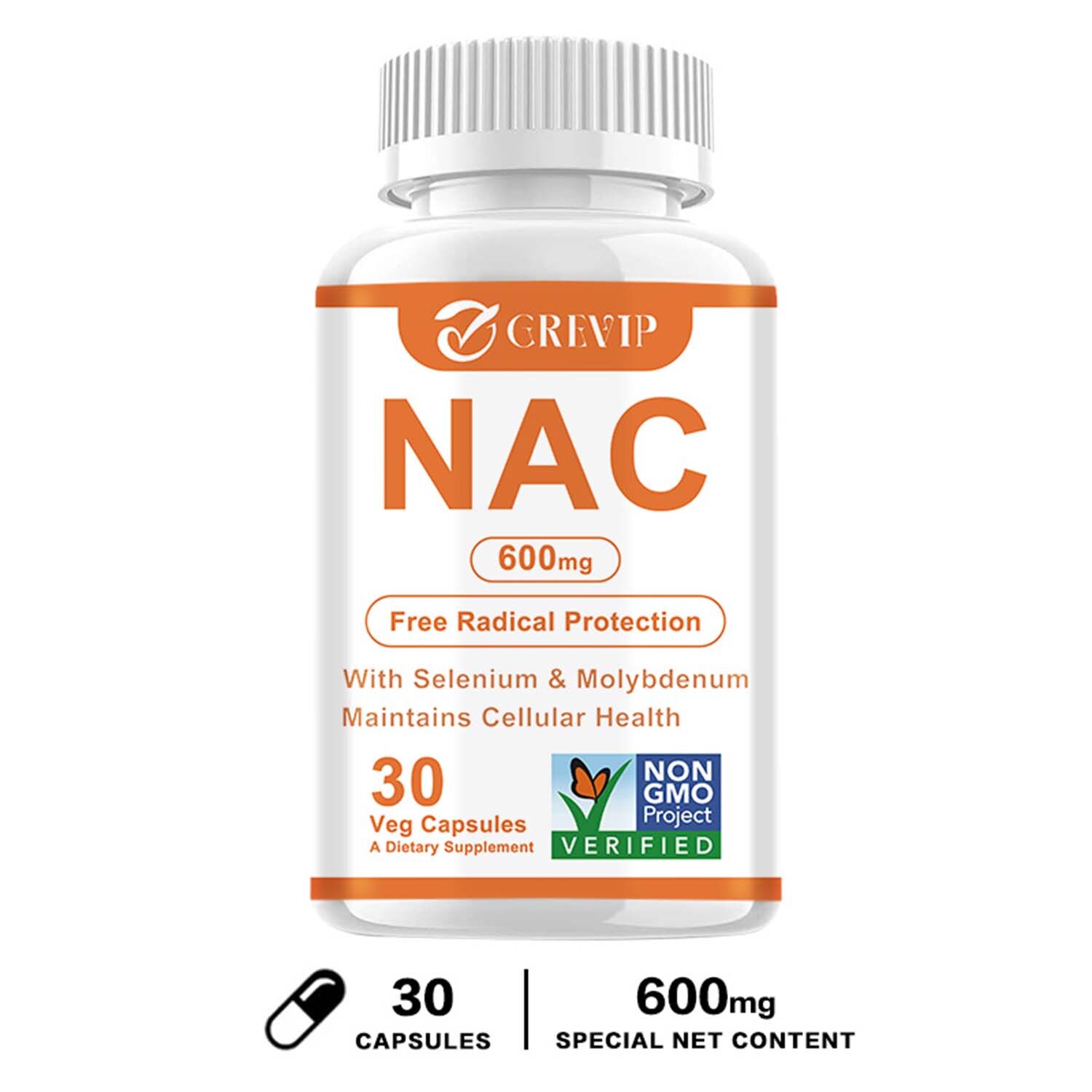 NAC (N-Acetyl Cysteine) 600mg- Antioxidant Liver and Lung Support, High Strength