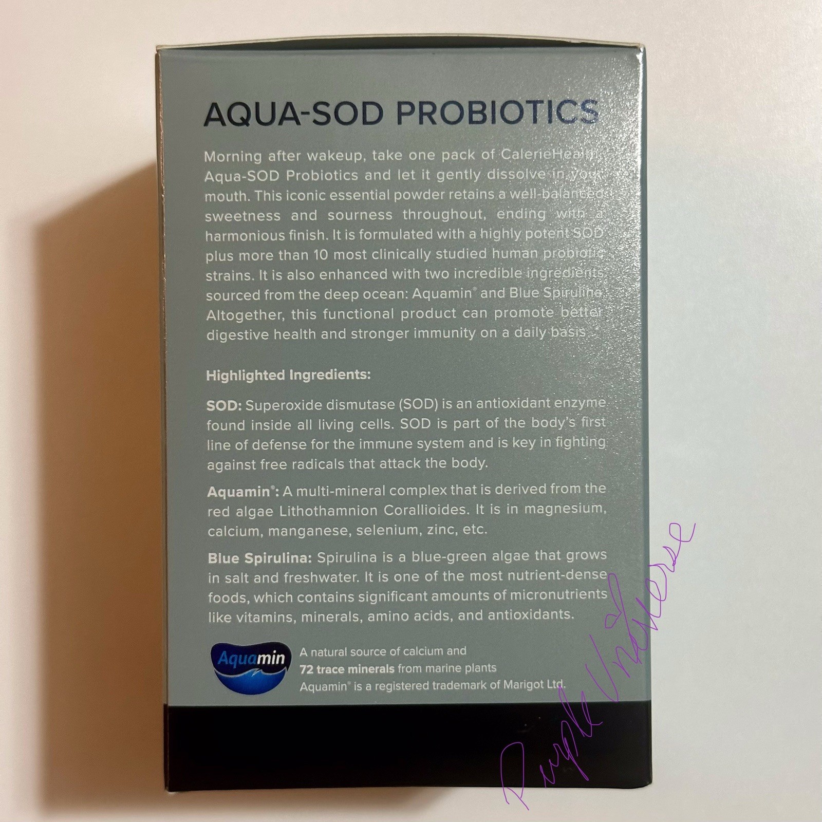 Authentic Calerie Health CalerieLife Aqua-SOD Probiotics – 30 Single Stick Packs