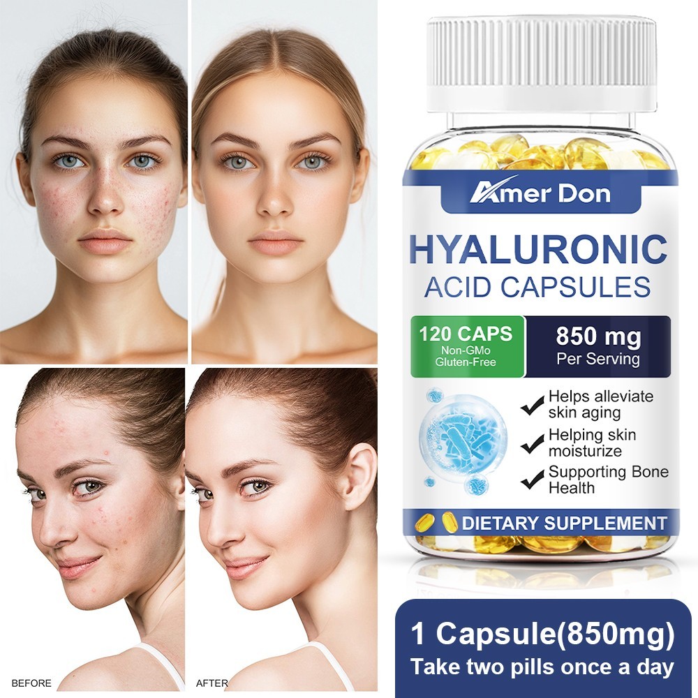 Hyaluronic Acid with MSM | 1000 mg | 120 Capsules | Non-GMO BY Amer Don